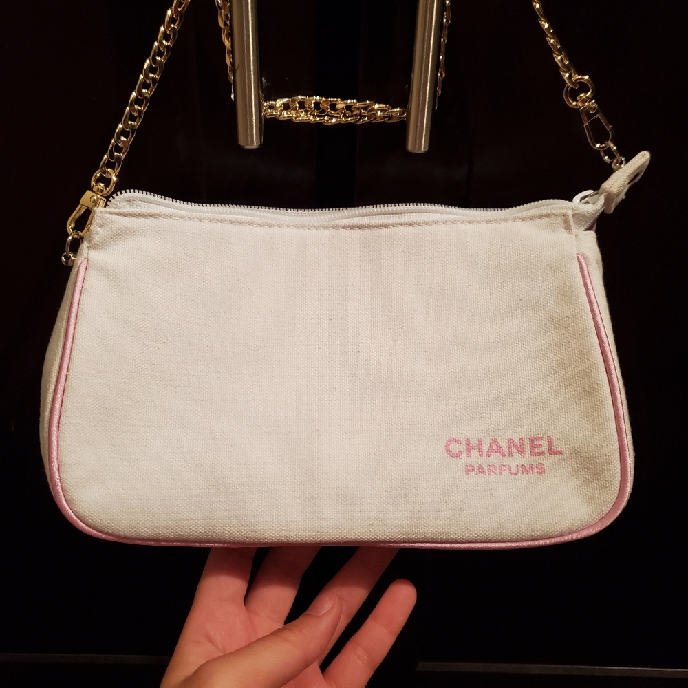 Chanel Parfums Makeup Bag Crossbody